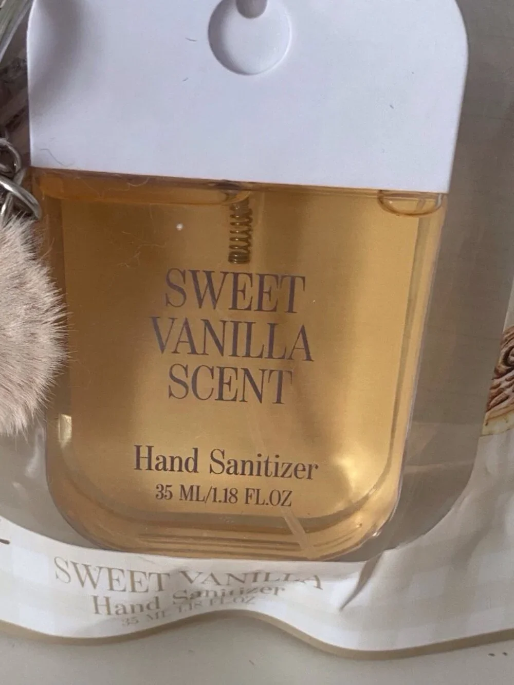 Sour Lemon Scented Hand Sanitizer‎ Spray 1.18 Fl Oz Sweet Vanilla Scent W/Charm